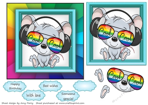 The Rainbow Animal Collection Mouse 6x6 