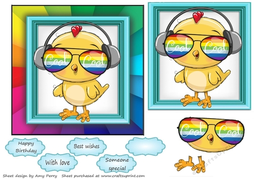 The Rainbow Animal Collection Chick 6x6 