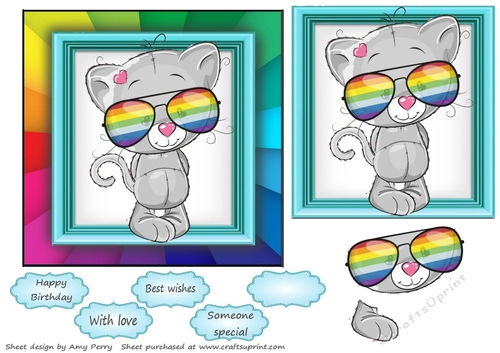 The Rainbow Animal Collection Cat 6x6 