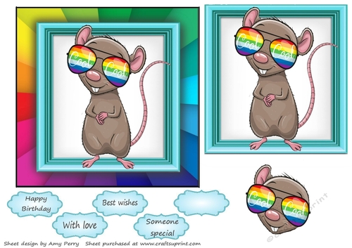 The Rainbow Animal Collection Rat 6x6 