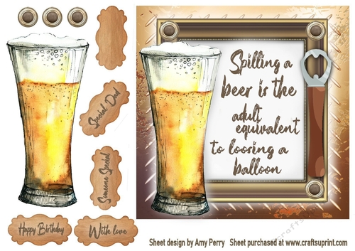 Vintage Beer Humour 2 7x7