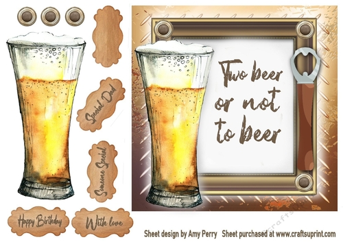Vintage Beer Humour 6 7x7
