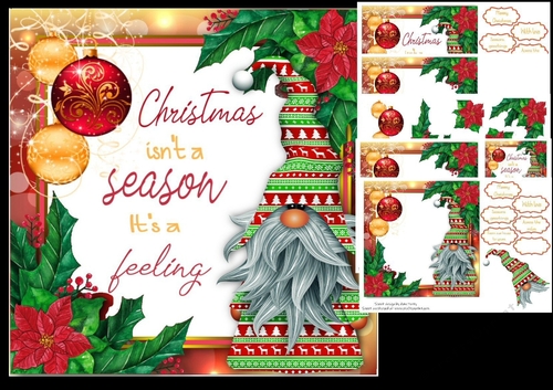 Gorgeous Festive Gnome 1 7x7 mini Kit