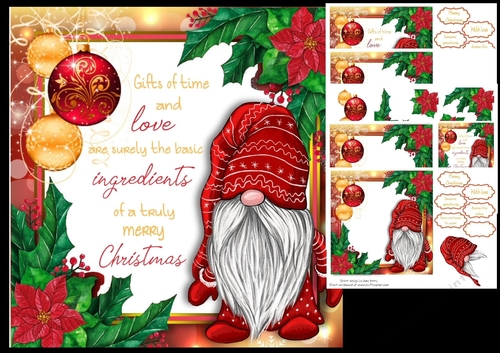 Gorgeous Festive Gnome 4 7x7 mini Kit