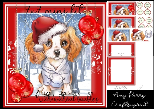 Gorgeous Festive Cavalier 7x7 Mini Kit