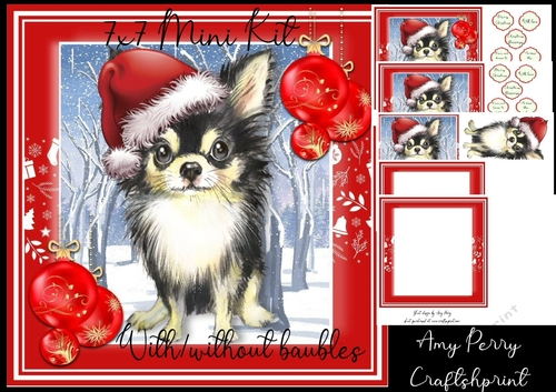 Gorgeous Festive Chihuhuhua 7x7 Mini Kit