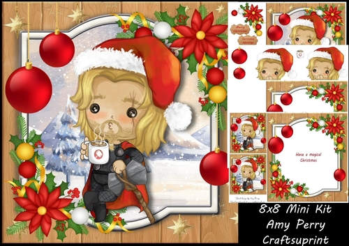 Festive Superhero 5 8x8 Mini Kit
