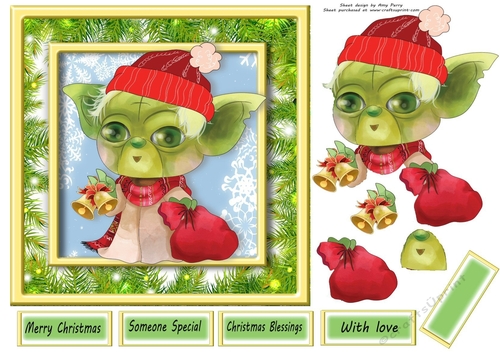 Festive Star Wars Character 4 7x7