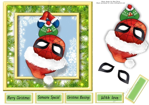 Festive Marvel Character  7x7