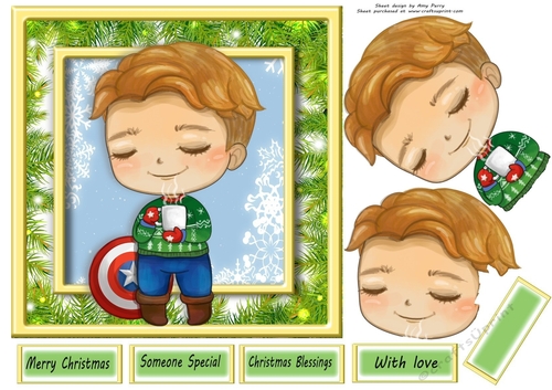 Festive Marvel Character 6 7x7