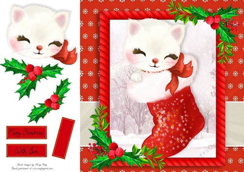 Gorgeous Cat With Holly 8x8