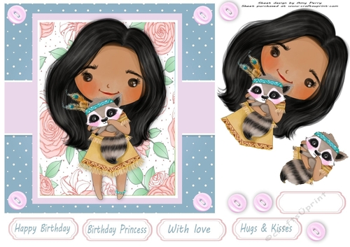 Princess With Raccoon 7x7