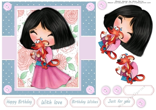 Princess With Dragon 7x7