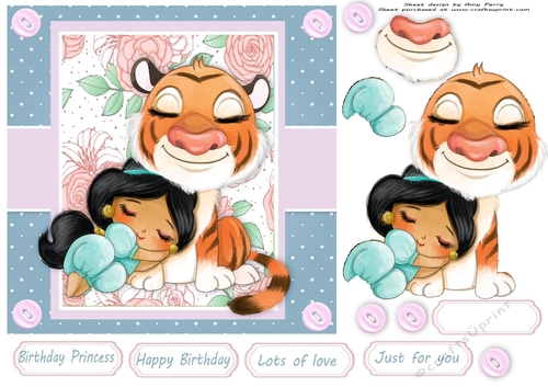 Princess With Tiger 7x7
