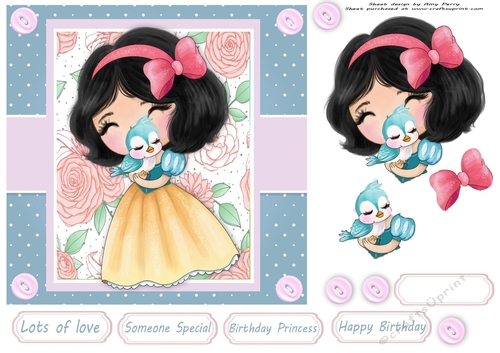Princess With Bird 7x7