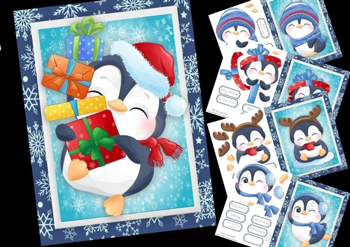 10 Cute Festive Penguin Bumper Kit A5