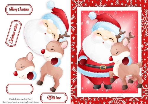 Adorable Santa & Reindeer