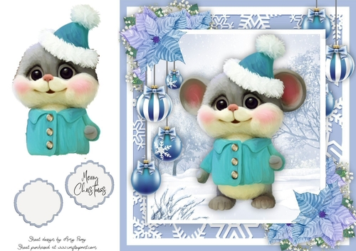 Adorable Mouse In A Hat 8x8 