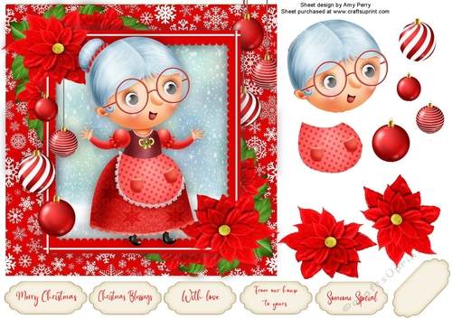 Cute Mrs Christmas 7x7