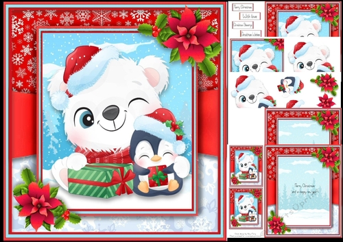 Polar Bear & Penguin 8x8 Mini Kit