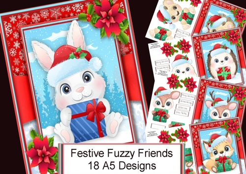 Festive Fuzzy Friends A5 Bumper Kit