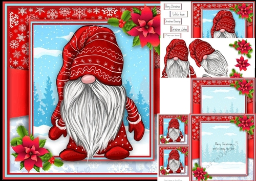 Gorgeous Festive Gnome Standing 8x8 Mini Kit