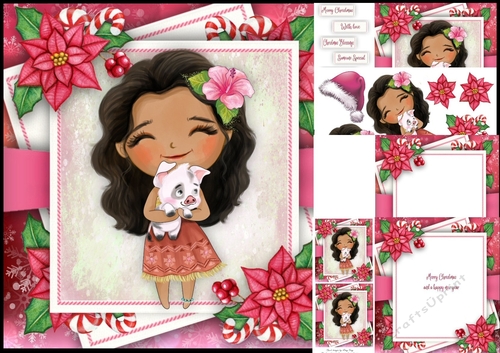 Festive Princess Moana 8x8 Mini Kit