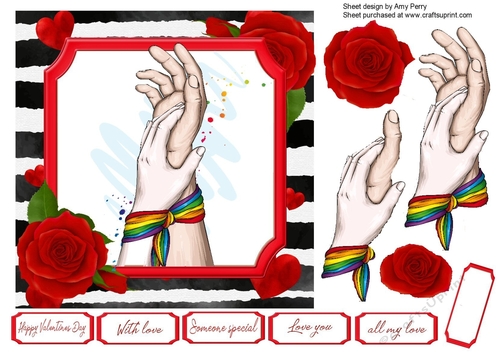 LGBT Valentine Hands 7x7