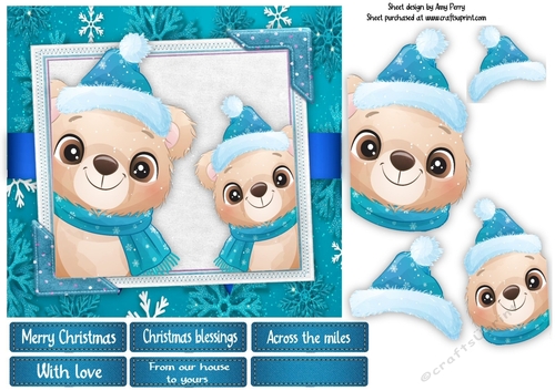 Gorgeous Pair Of Bears 7x7