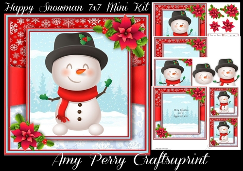 Cute Snowman 7x7 Mini Kit 