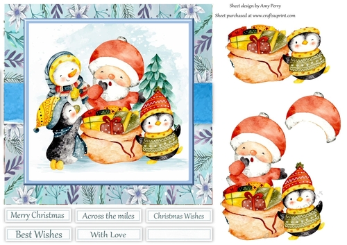 Adorable Santa & His Friends 7x7