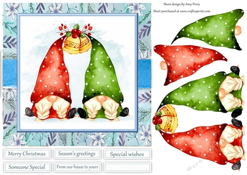 Adorable Pair Of Gnomes 7x7