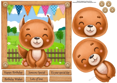Adorable Cartoon Farm Animals 3 7x7