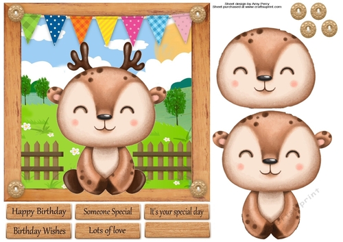 Adorable Cartoon Farm Animals 4 7x7