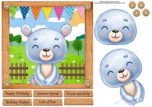 Adorable Cartoon Farm Animals 6 7x7