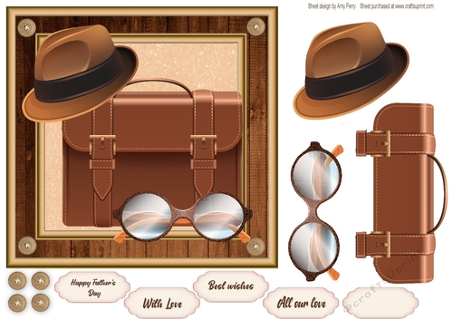 The Distinguished Fathers Day Hat & Bag 7x7