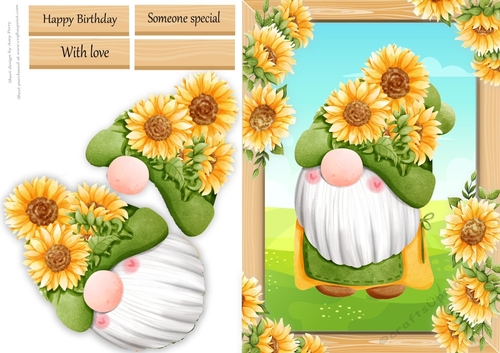 Gonk With A Green Sunflower Hat A5