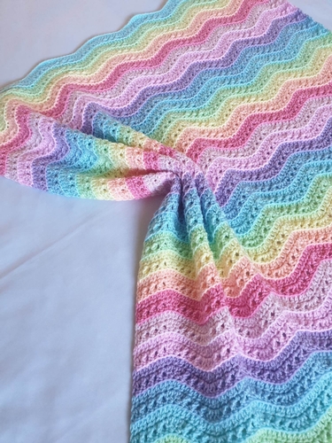 Ripple Delight crochet blanket pattern PDF