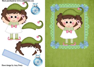 Cute Christmas Girl Elf
