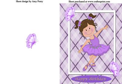 Purple Ballerina Girl