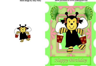 Bumble Bee in Green Frame