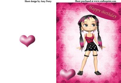 Pretty Black & Pink Girl