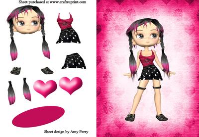 Cute Pink & Black Girl