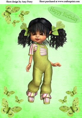 A4 Green Kiki Girl