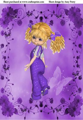 Purple Kiki Girl A4