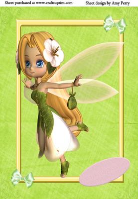 A4 Elegant Green Fairy