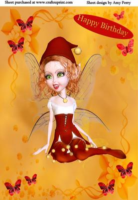A4 Cute Red Fairy
