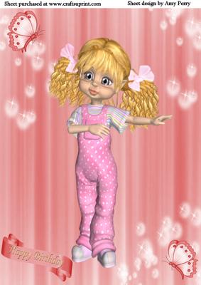 A4 Pink Kiki Girl