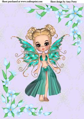 A4 Pretty Blue Fairy