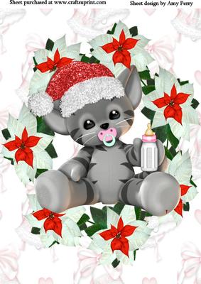 A4 Christmas Cat Plushie